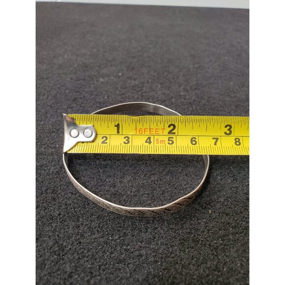 925 Silver Bracelet , Simple Silver Bracelet , Twist Stacking Bracelet , Silver - Picture 6 of 8